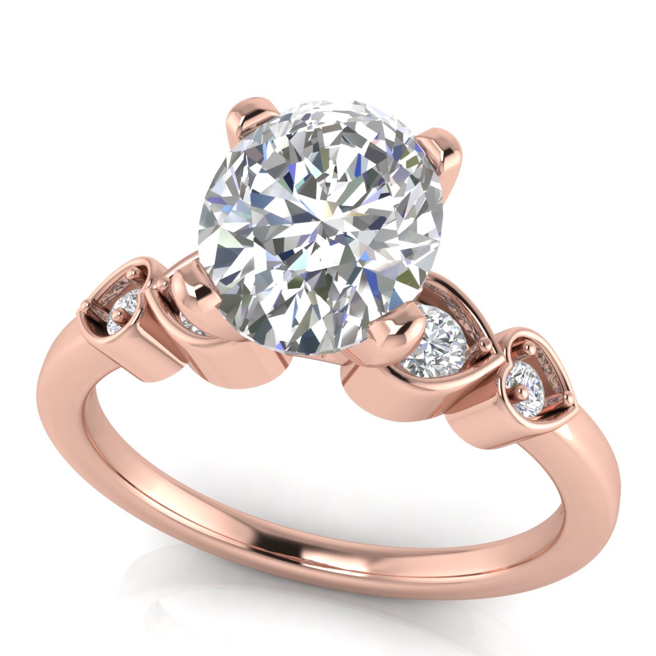 Romance Oval Lab Diamond Engagement Ring