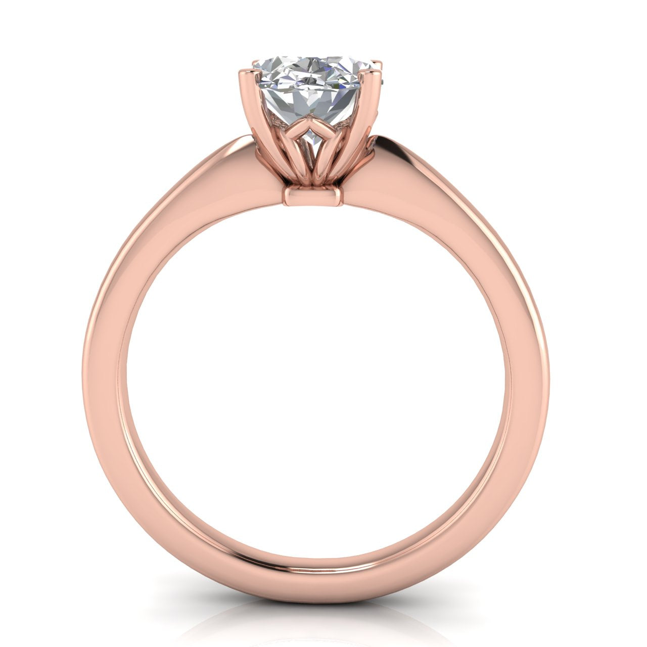 Modern Oval Cut Lab Diamond Engagement Ring