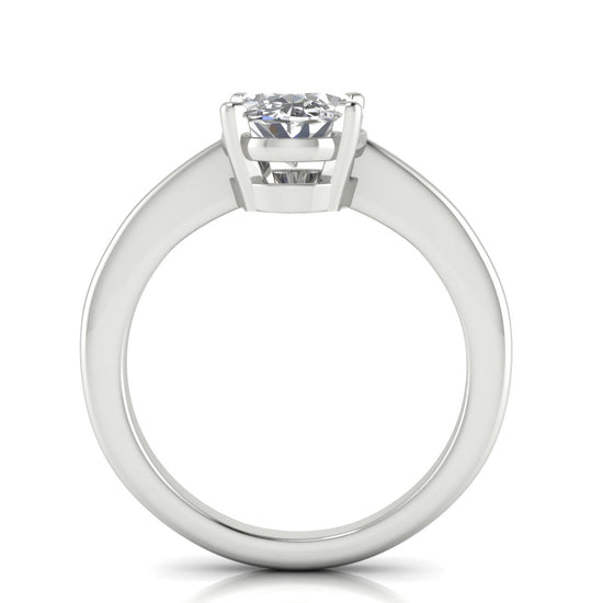 4 Prong Basket Oval Lab Diamond Engagement Ring