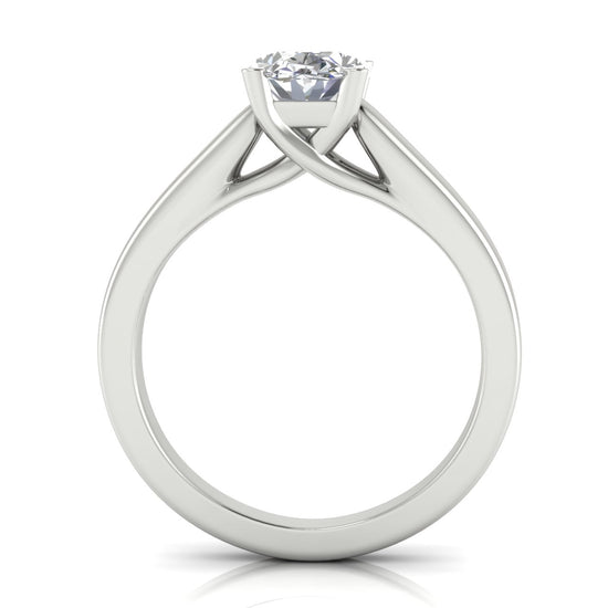 Crossover Basket Oval Lab Diamond Engagement Ring