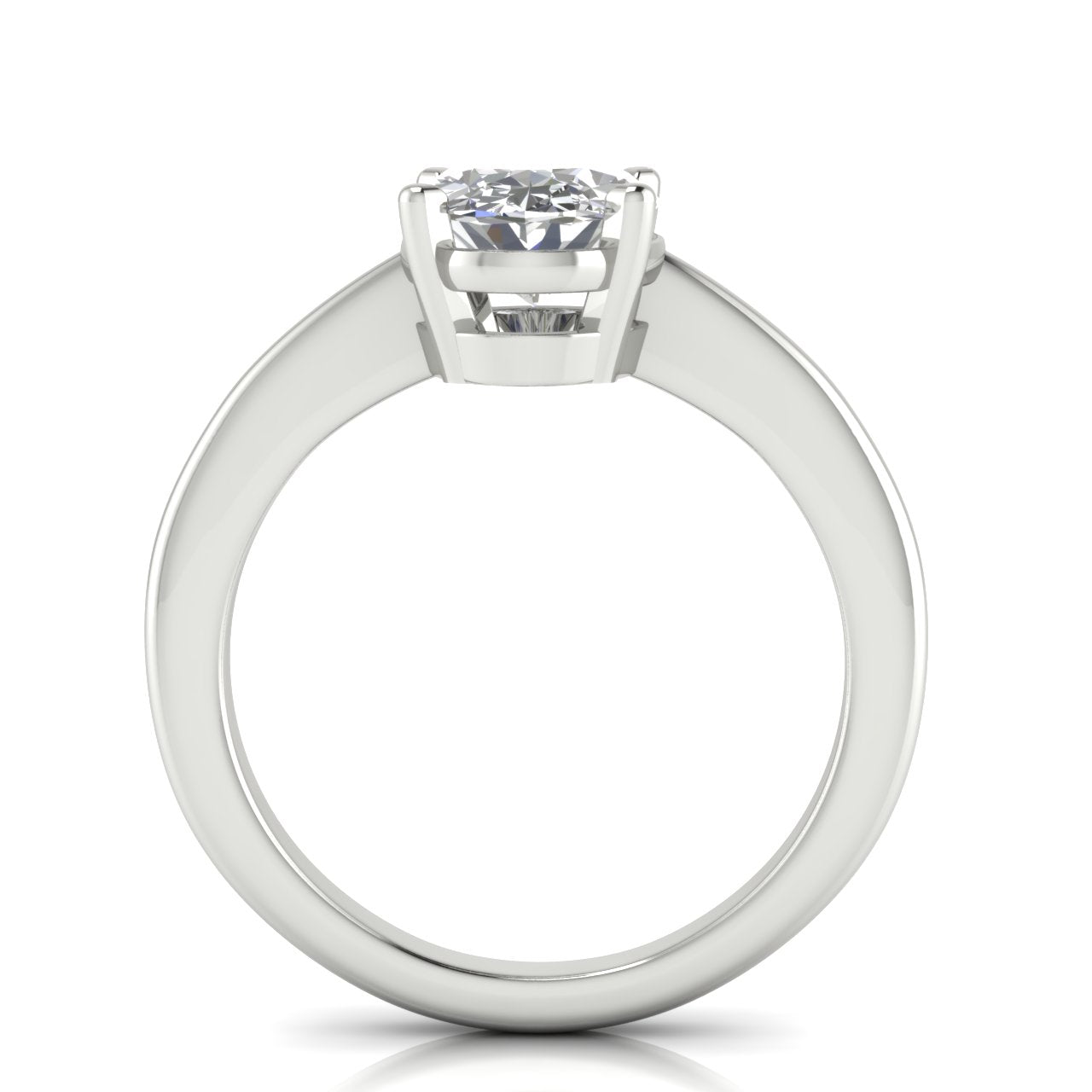 4 Prong Basket Oval Moissanite Engagement Ring