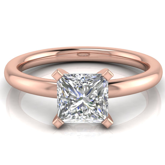 Classic Princess Cut Moissanite Engagement Ring