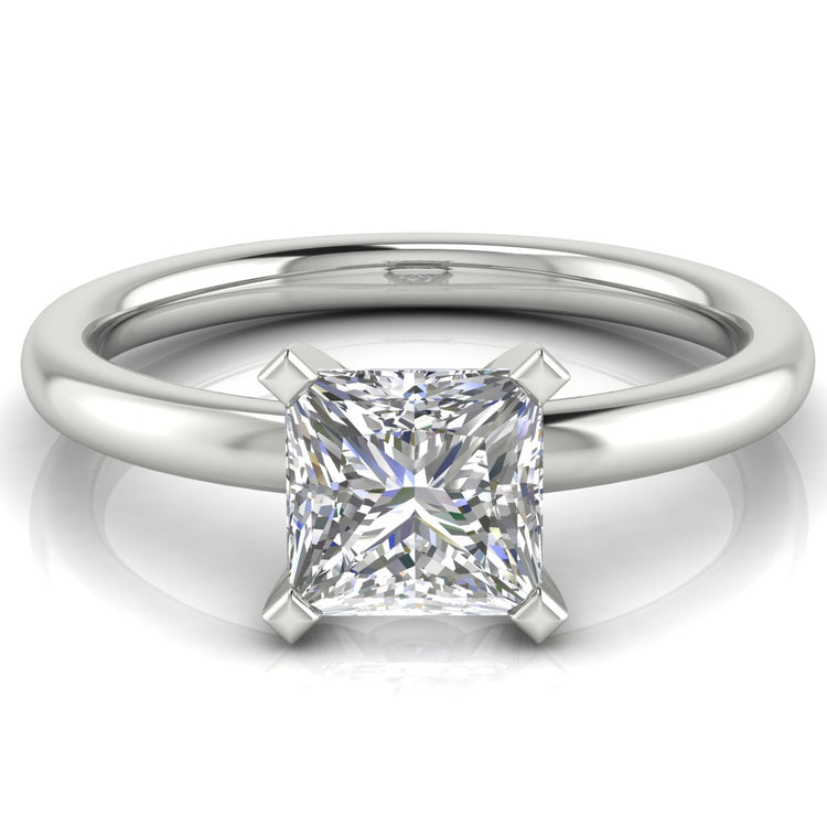 Classic Princess Cut Lab Diamond Engagement Ring