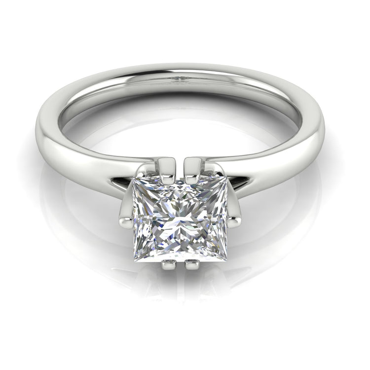 Suspended Princess Cut  Engagement Ring | Moissanite | Lab Grown Diamond