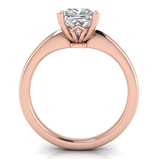 Modern Princess Cut Moissanite Engagement Ring