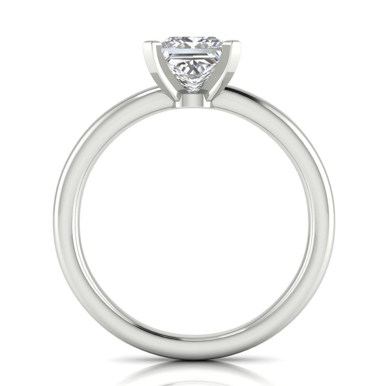 Classic Princess Cut Moissanite Engagement Ring