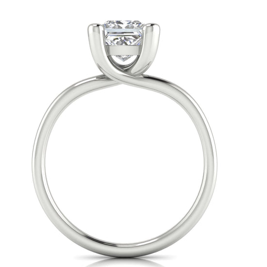 Classic Crossover Princess Cut Lab Diamond Engagement Ring