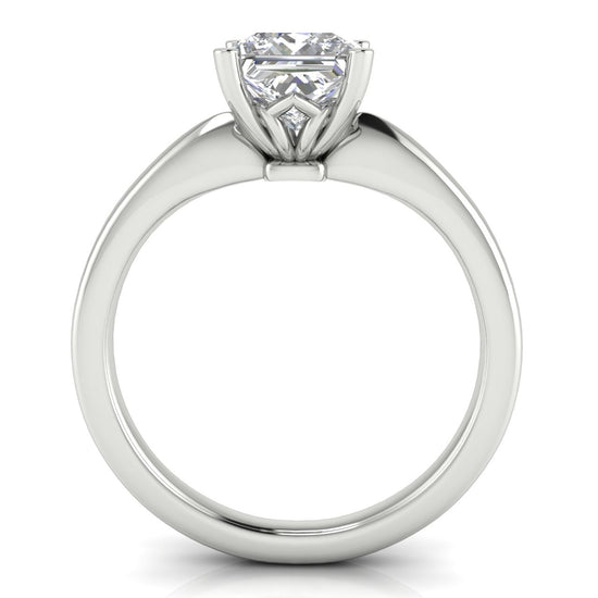 Modern Princess Cut Lab Diamond Engagement Ring