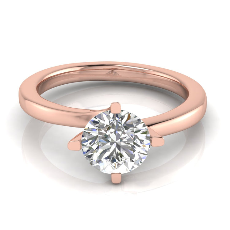 Bypass Round Cut Lab Diamond Engagement Ring