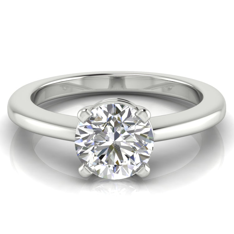 4 Prong Basket Princess Cut Engagement Ring | Moissanite | Lab Grown Diamond