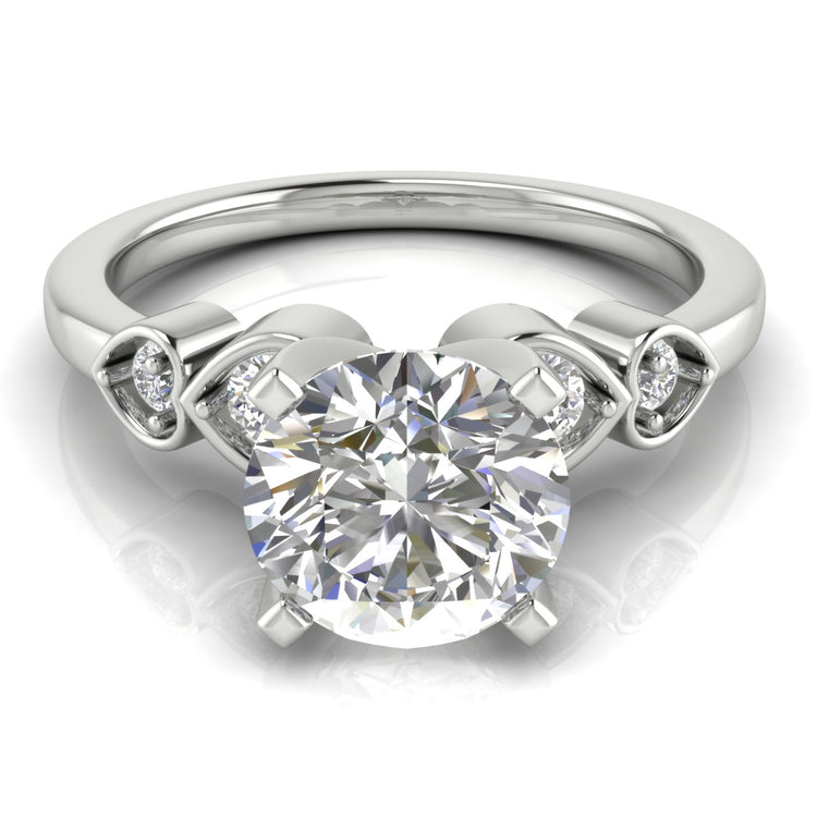 Romance Round Cut  Engagement Ring | Moissanite | Lab Grown Diamond