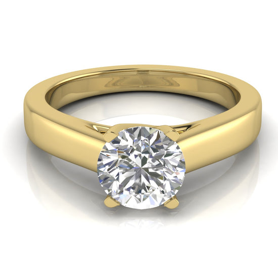 Crossover Basket Round Cut Lab Diamond Engagement Ring