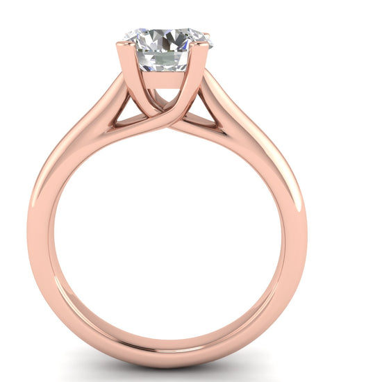 Bypass Basket Round Cut Lab Diamond Engagement Ring