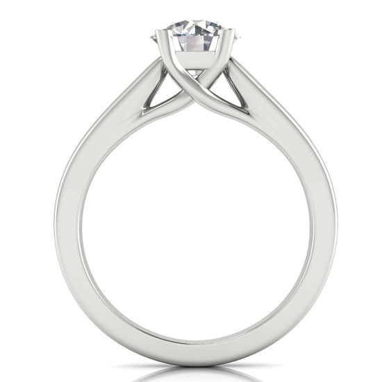 Crossover Basket Round Cut Lab Diamond Engagement Ring